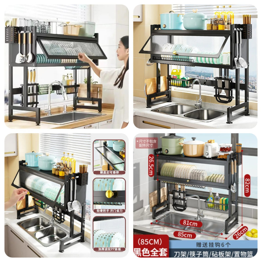 Over-the-Sink Dish Drying Rack | Single/Double  | Kitchen Storage Organizer