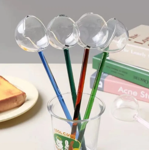 Heat-Resistant Glass Tarka Spoon