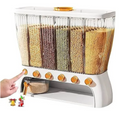 10KG 6-Compartment Airtight Cereal & Dry Food Storage Dispenser