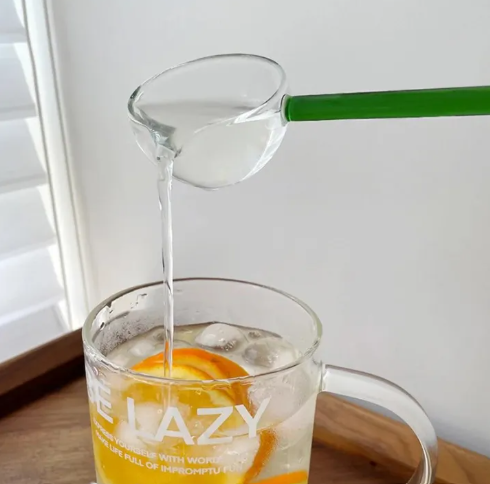 Heat-Resistant Glass Tarka Spoon