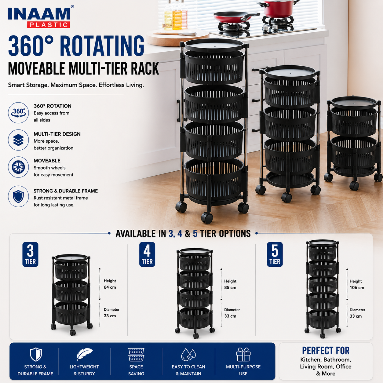 Multi-Tier Rotating Rack