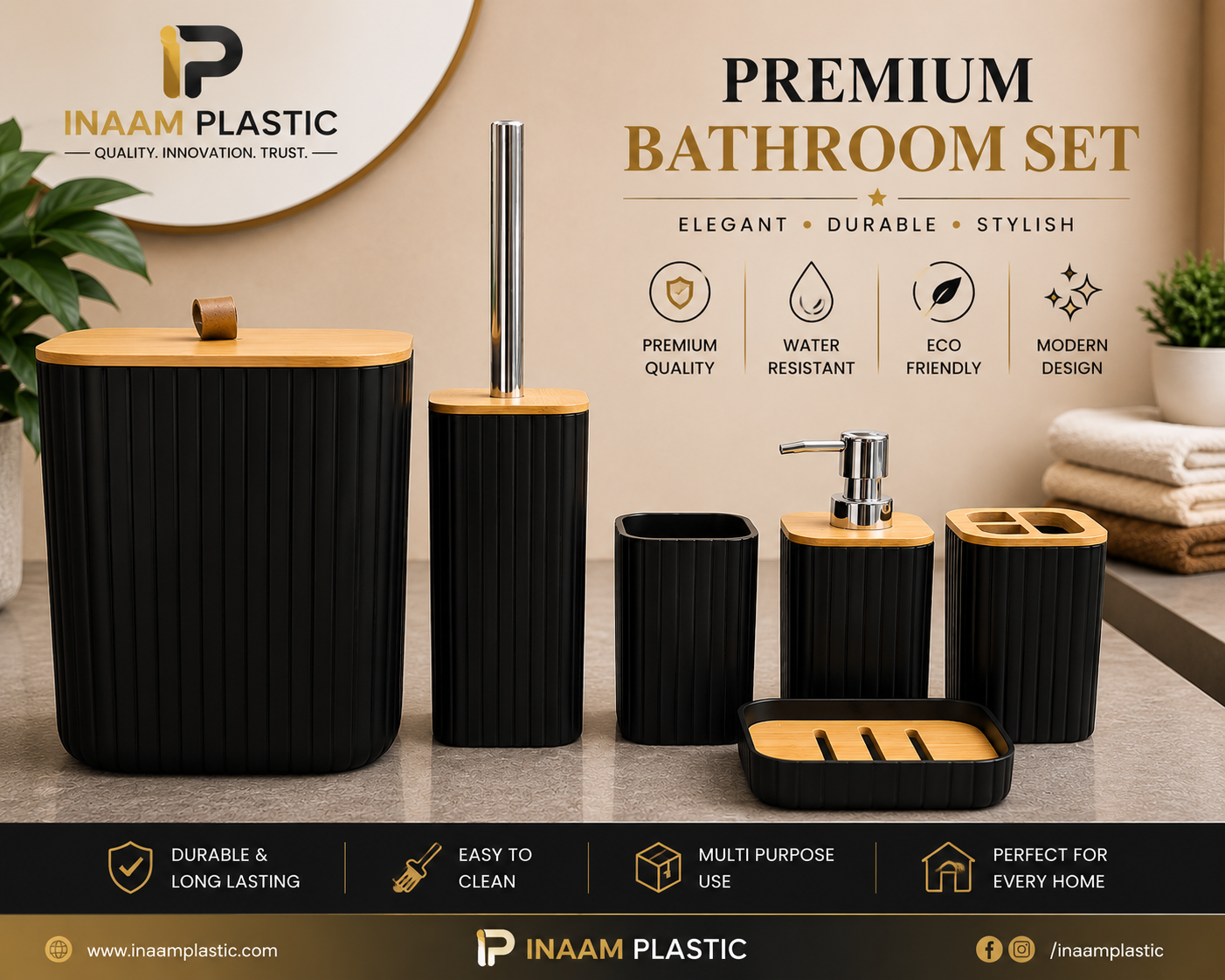 Premium Bathroom Accessories Set