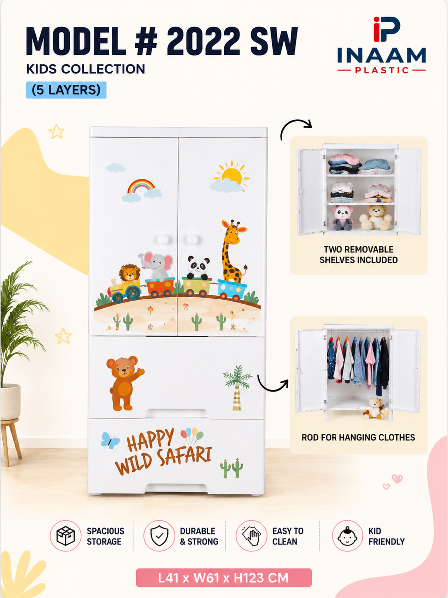 Safari White Kids Wardrobe – 5 Layers